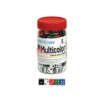 Picture of Dice Multi Color 100ct 12mm