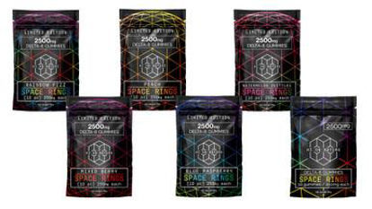 Picture of Hi on nature Space Rings 2500 mg D8 Gummies