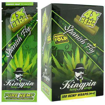 Picture of Kung Pin Hemp Wraps 25x4 Spanish Fly
