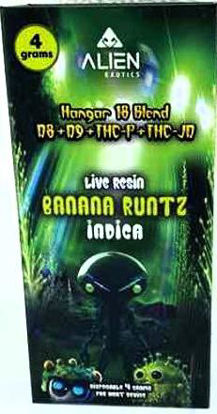 Picture of Alien 4gm Indica D8 D9 THC P THC JD-Banana Runtz