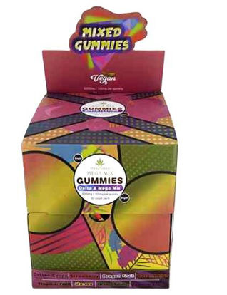 Picture of Mega mix Gummies D8 D10 THC O HHC 50 Display