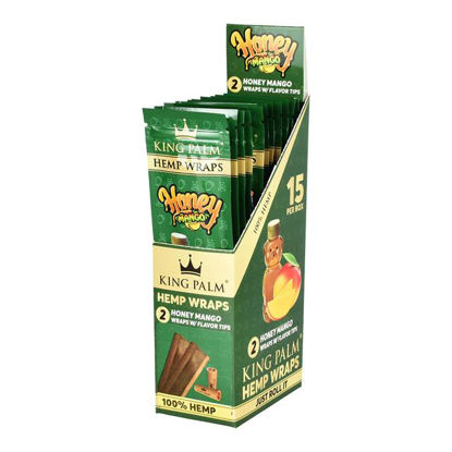 Picture of King Palm Hemp Wraps 2pk 15ct- Honey Mango