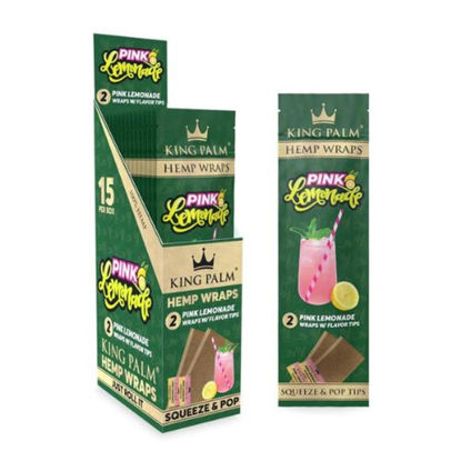 Picture of King Palm Hemp Wraps 2pk 15ct-PinkLemonade