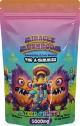 Picture of Alien Miracle Mushroom THCA Gummies 5000mg - Mixed Fruit