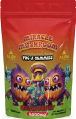 Picture of Alien Miracle Mushroom THCA Gummies 5000mg - Strawberry