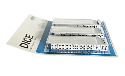 Picture of Dice White  Card 16mm - 48ct