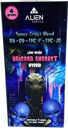 Picture of Alien 4gm Hybrid D8 D9 THC P THC JD- Unicorn Sherbet