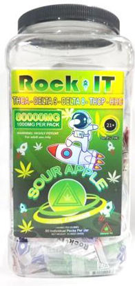Picture of Rock It THCA Gummies 80ct Jar - Sour Apple