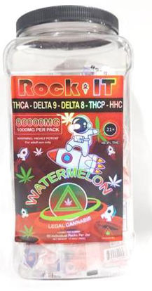 Picture of Rock It THCA Gummies 80ct Jar - Watermelon