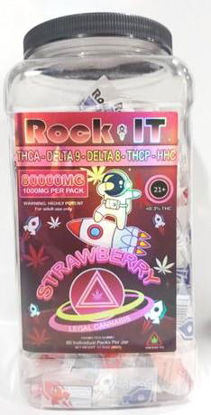 Picture of Rock It THCA Gummies 80ct Jar - Strawberry