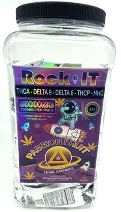 Picture of Rock It THCA Gummies 80ct Jar - Passion Fruit