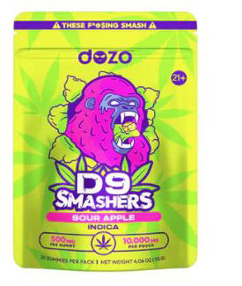 Picture of Dozo D9 Smashers Gummies 10000mg 20pk-Sour Apple