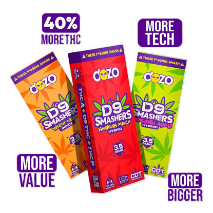 Picture of DOZO Disp D9 Smashers 3.5g-Juicy Fruit