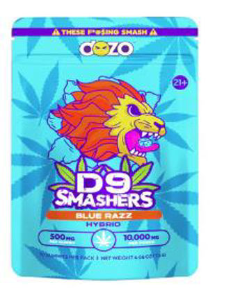 Picture of Dozo D9 Smashers Gummies 10000mg 20pk-Blue Razz