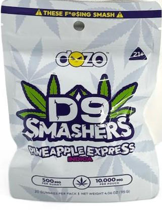 Picture of Dozo D9 Smashers Gummies 10000mg 20pk-Pineapple Express