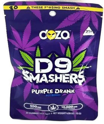 Picture of Dozo D9 Smashers Gummies 10000mg 20pk-Purple Drank