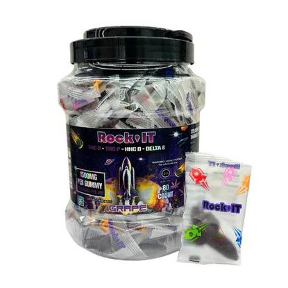 Picture of Rock It THCA Gummies 80ct Jar - Grape