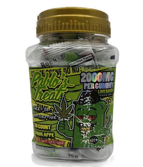 Picture of Rock it THCA Gummies 30ct Jar - SourApple
