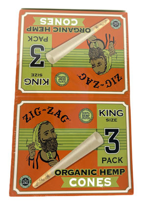 Picture of Zig-Zag Cones Org Hemp King x 3pk 