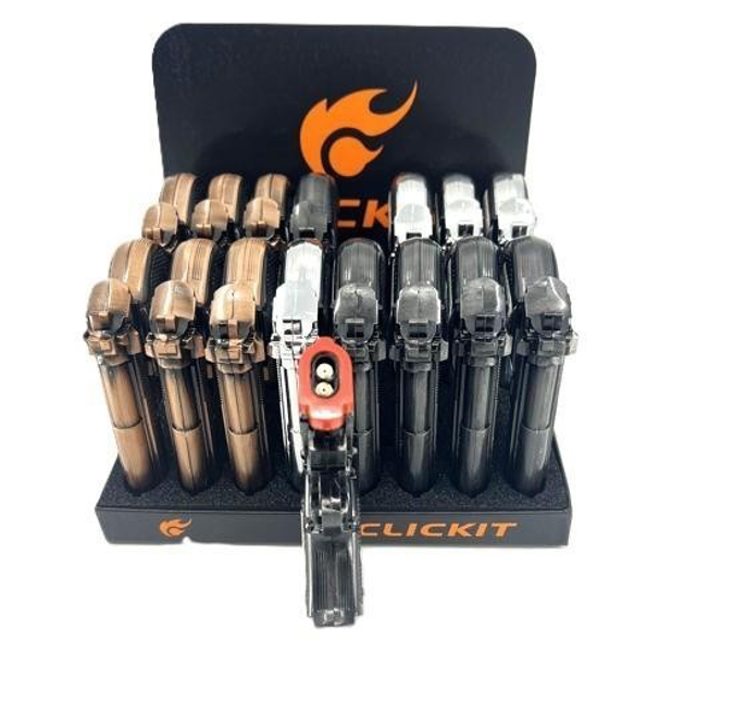 Picture of Clickit Large Pistol Double Torch Lighter