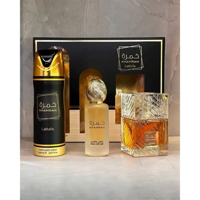 Picture of Lattafa Khamrah Gift Set 3pc For Women