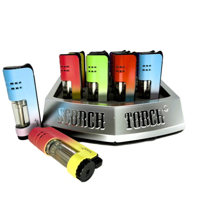 Picture of S61890 Scorch Single Flame w Transparent Fuel Tank Torch Lighter 12ct