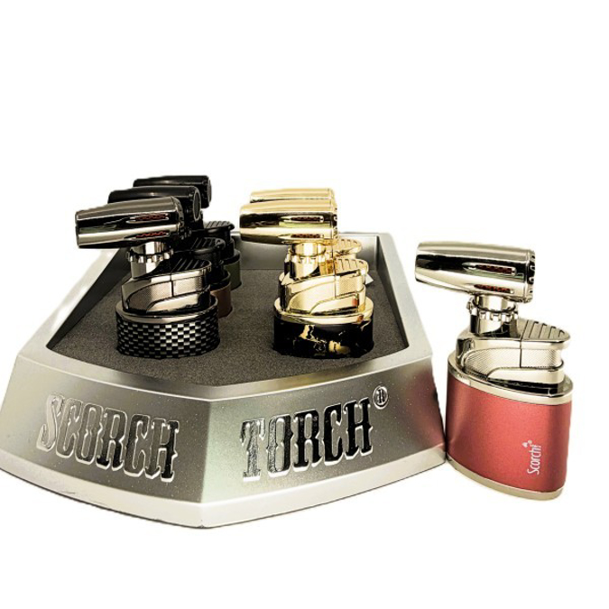 Picture of S61880 Scorch Tall Single Flame Metal Torch Lighter 6ct