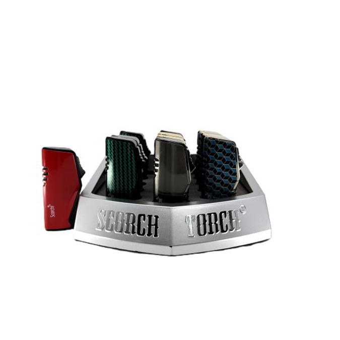 Picture of S61868 Scorch Tall Metalic Cigar w Cigar Punch Torch Lighter 12ct