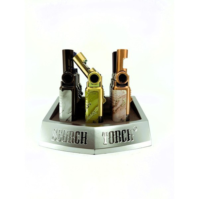 Picture of S61887 Scorch Single Flame w Movable Nozzle Torch Lighter 9ct