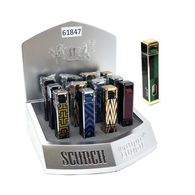 Picture of S61847 Scorch Rectangular Column Shape Torch Lighter - 12ct