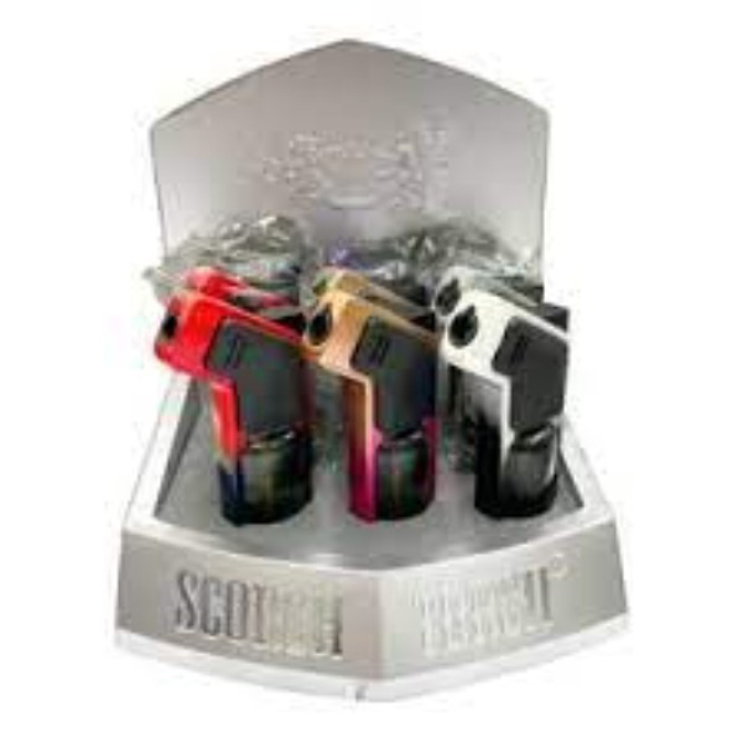 Picture of S61851 Scorch Torch Single Torch lighter w Large Transparent Fuel Tank - 9ct