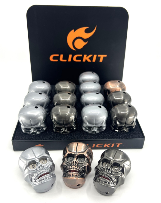Picture of Clickit Skull Flame Lighter W Sound and Light
