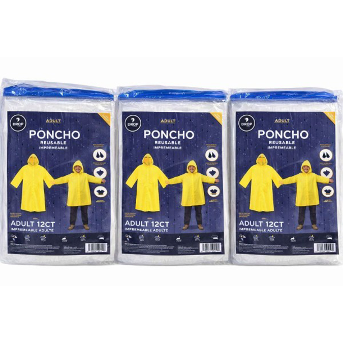 Picture of Drop Poncho Raincoat - Adult 12ct