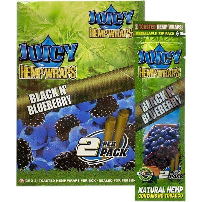 Picture of Juicy Hemp Wrap-2ct 25pk Black N Blueberry