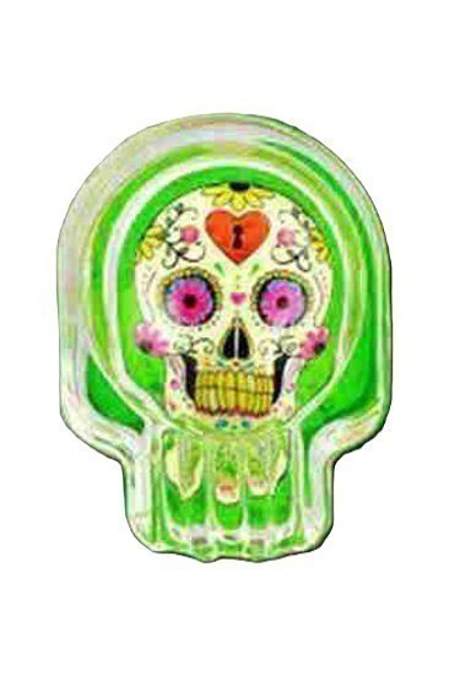 Picture of Ashtray - Glass - Glow n Dark Skull - 6ct