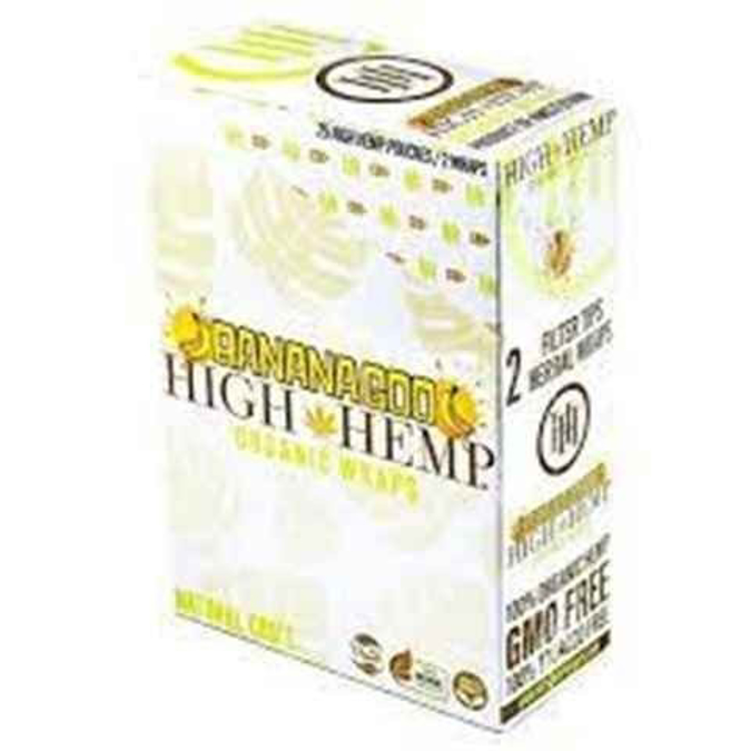 Picture of High Hemp Organic Wraps 2ct 25pk-Banana