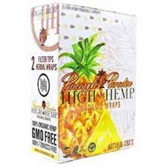 Picture of High Hemp Organic Wraps 2ct 25pk-Pineapple