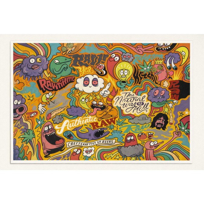 Picture of Raw Collage Art Poster