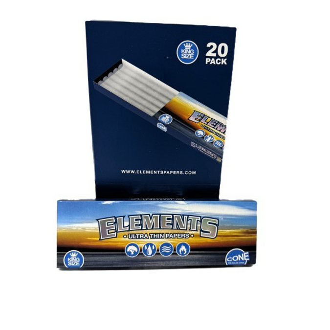 Picture of Elements Cones-Blanco King size 12pk-20ct