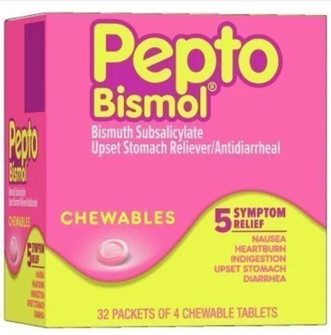 Picture of Pepto Bismol Chewables -32 pk- 4 caps