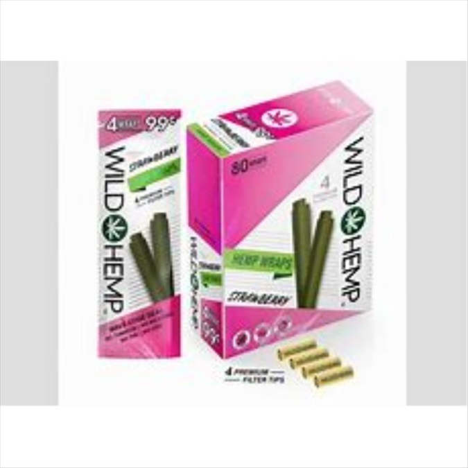 Picture of Wild Hemp Wraps 4ct 99c 20pk-Rose