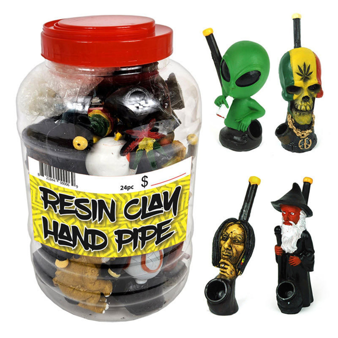 Picture of Clay Character Pipe 24ct Jar