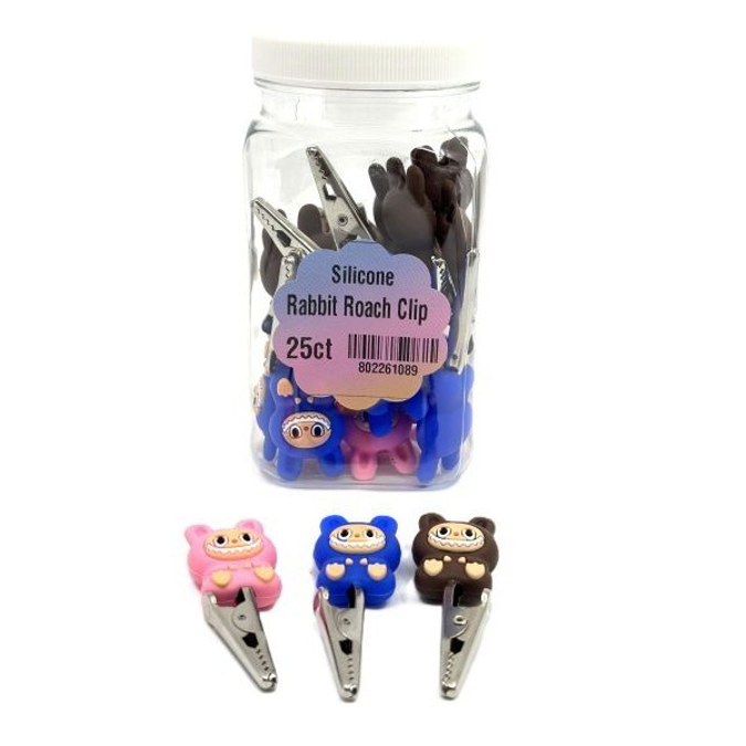 Picture of Silicone Rabbit Roach Clip - 25ct