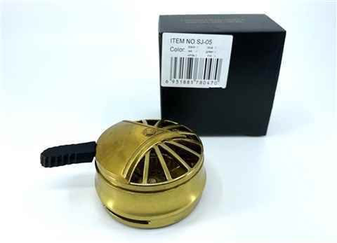 Picture of Hookah Bowl - Zeppelin V2 Gold Matte Heat Management Device - SJ05