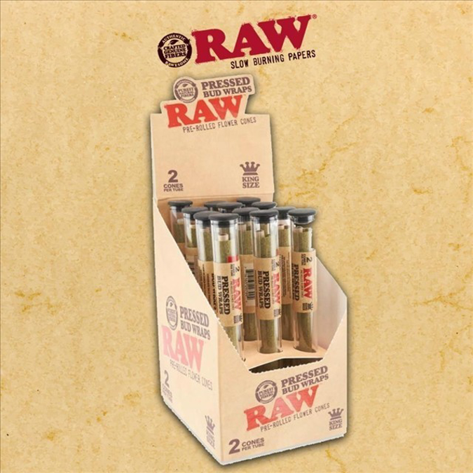 Picture of Raw Cones - Pressed Bud Wraps King Size 2ct 12pk