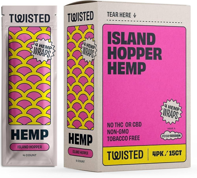Picture of Twisted Hemp Wraps 4pk 15ct- Island Hopper