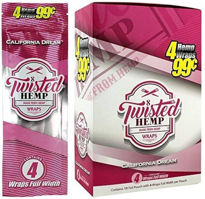 Picture of Twisted Hemp Wraps 4pk 15ct- California Dream