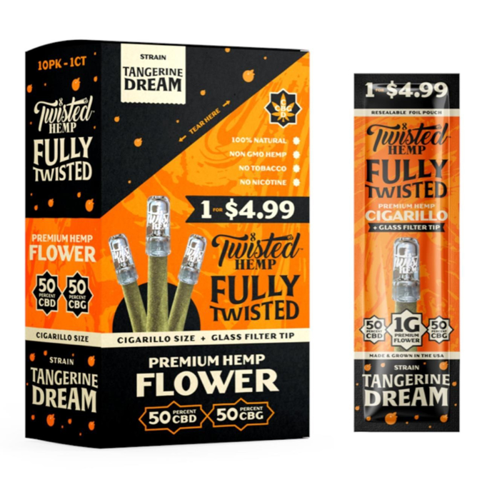 Picture of Twisted Hemp Fully CBD - CBG 10pk-Tan-Dream