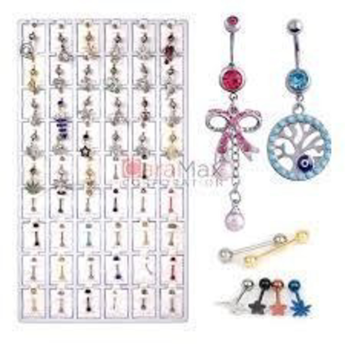 Picture of Refill Tray Belly Piercing Dangle+Tongue Mix 54ct