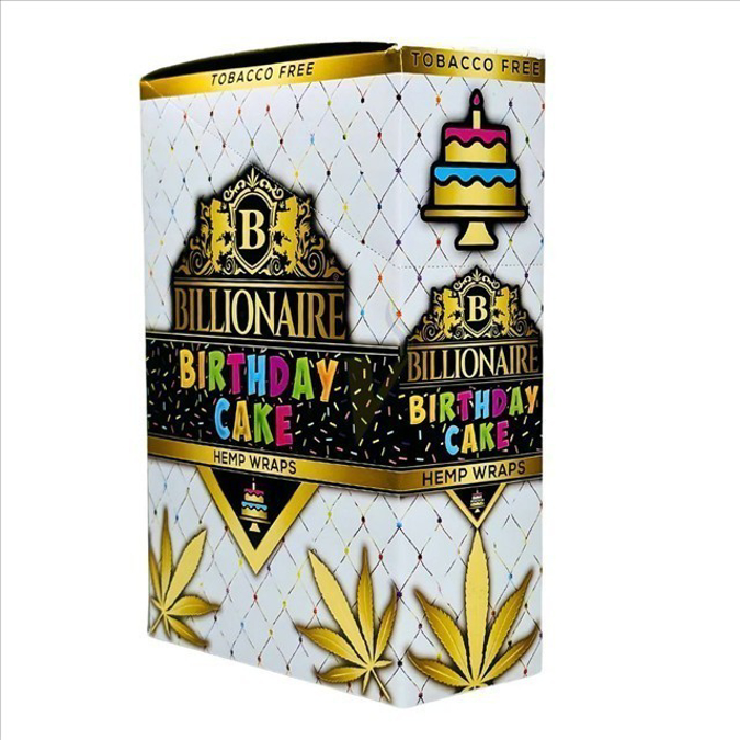 Picture of Billionaire Hemp Wraps 2ct 25pk - Birthday Cake